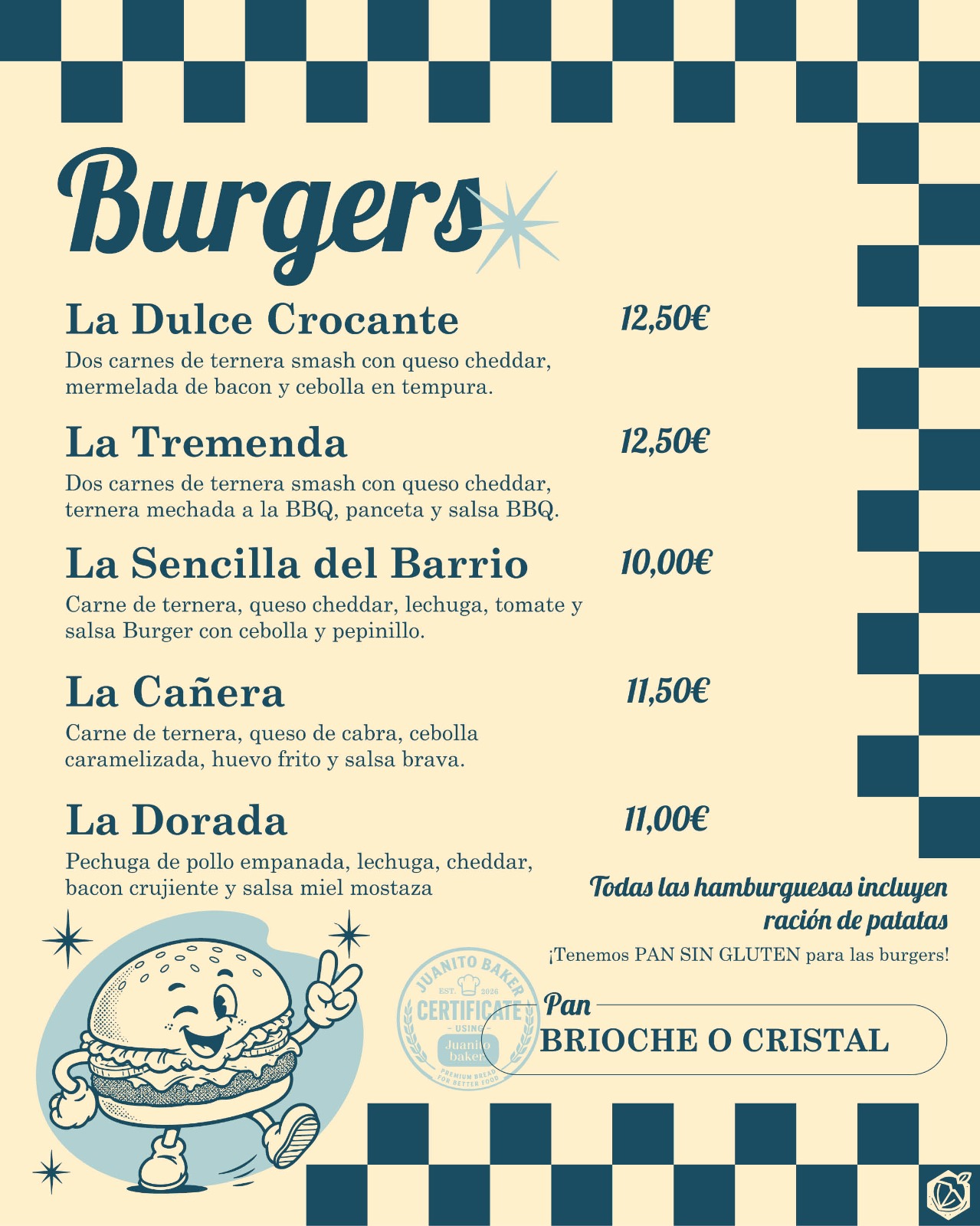 Carta de cenas Bar El Barrio Calaverón